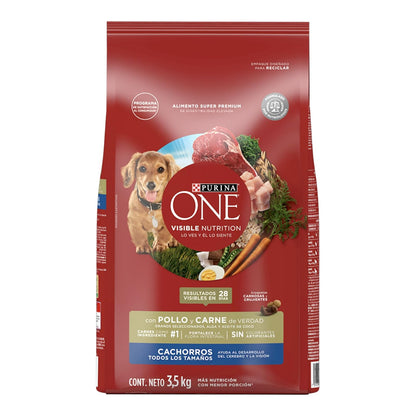 Purina One Cachorro Todos los Tamaños Sabor Carne 3.5Kg