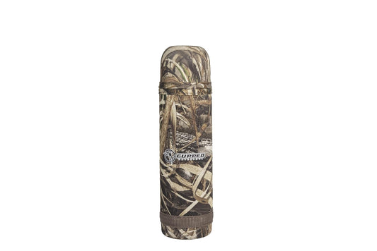 Cupped Waterfowl Termo de camuflaje frío y caliente de 1 litro | Realtree MAX-7 Camo