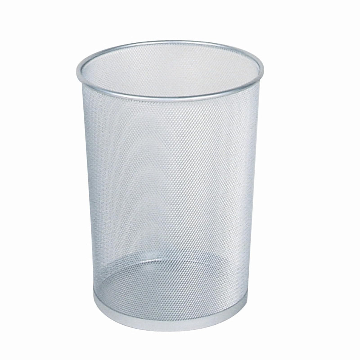 Rubbermaid Commercial Products Concept Collection - Papelera de malla metálica de 5 galones para debajo del computadora, papelera plateada para escuela, oficina, hogar, baño