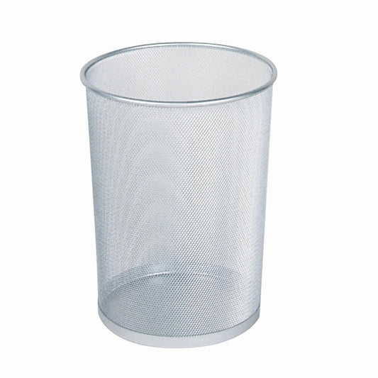 Rubbermaid Commercial Products Concept Collection - Papelera de malla metálica de 5 galones para debajo del computadora, papelera plateada para escuela, oficina, hogar, baño