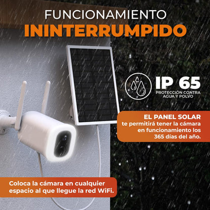 Tecnolite Connect - Accesorio Panel Solar para cámara Range Smart CAMEXT11TVDTCW, Protección IP65, Cámara Inteligente WiFi