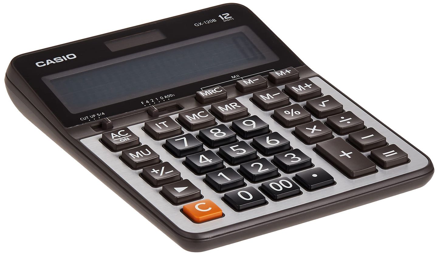 Casio GX-120B-W-DC Calculadora de Escritorio, Color Gris