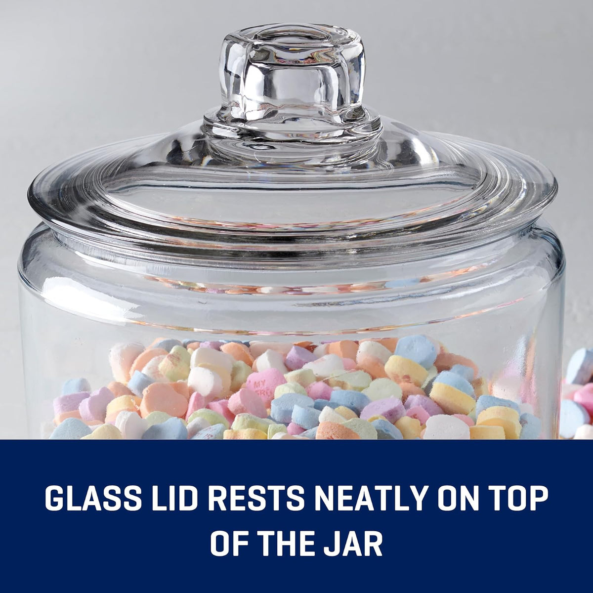 Anchor Hocking Heritage Hill Glass 0.5 Gallon Storage Jar, Set of 2