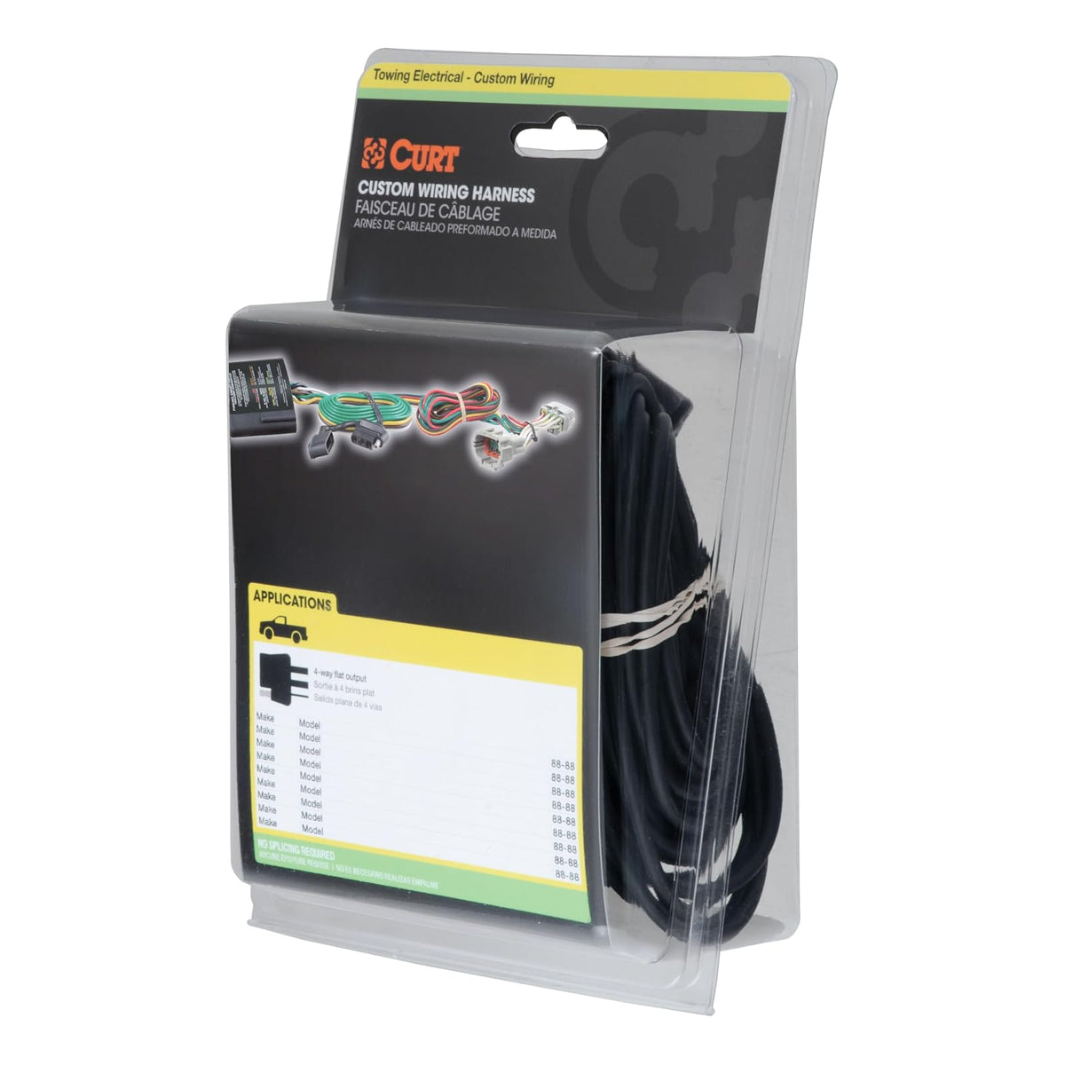 CURT Arnés de Cableado de Remolque de 4 Pines para Dodge Durango, Negro, 56336