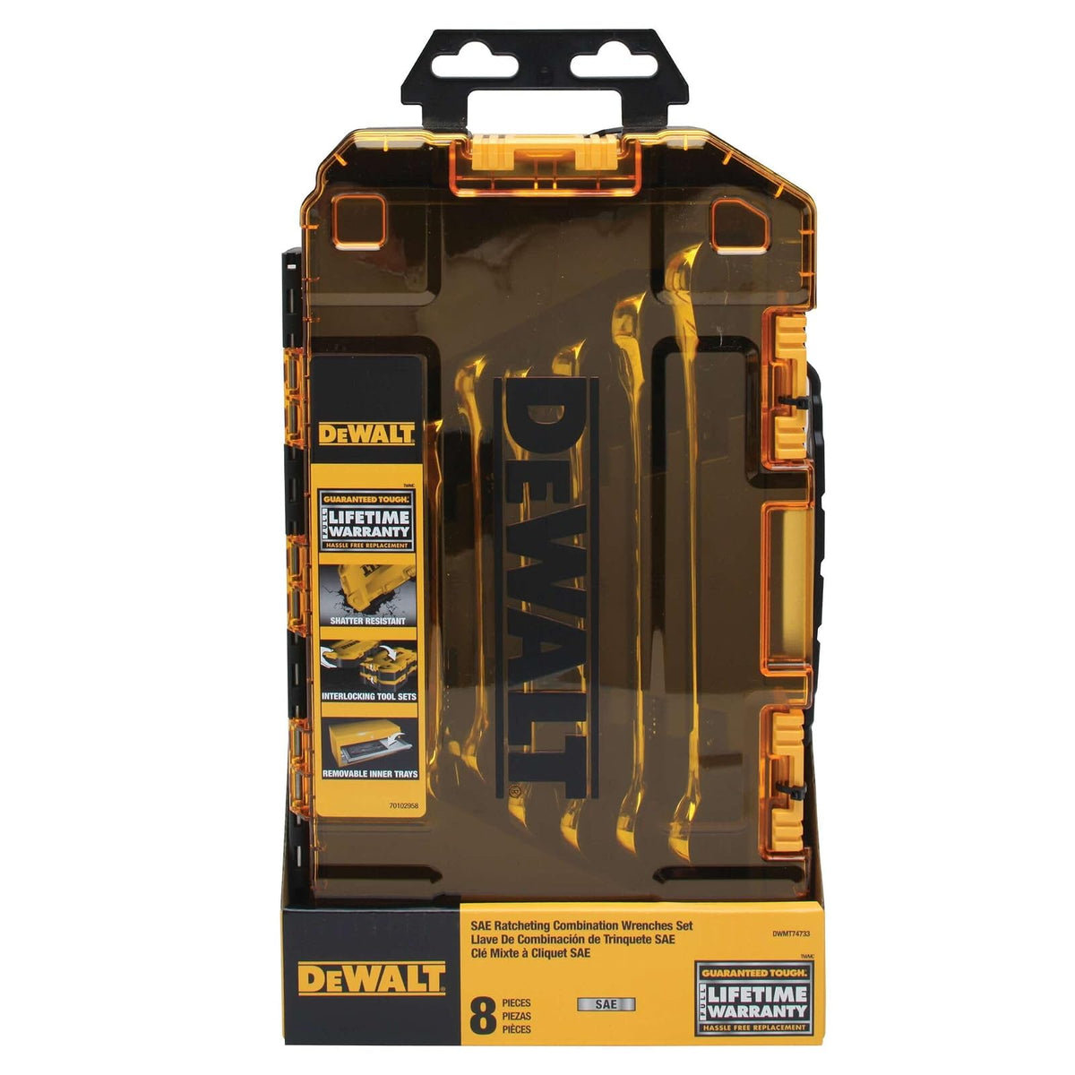 DeWalt - Juego de llaves combinadas de carraca, 8 piezas métricas