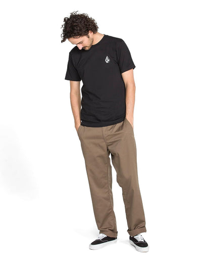 Volcom Playera de Manga Corta de Ajuste Moderno Deadly Stone Camiseta para Hombre