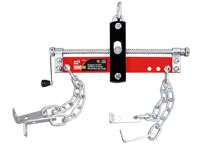 Big Red Grande Red T32100 Torin Grúa Accesorio de la Tienda de alzamiento Acero 3 Posiciones nivelador de Motor con Mango Ajustable, Capacidad de 3/4 toneladas, Rojo, Negro