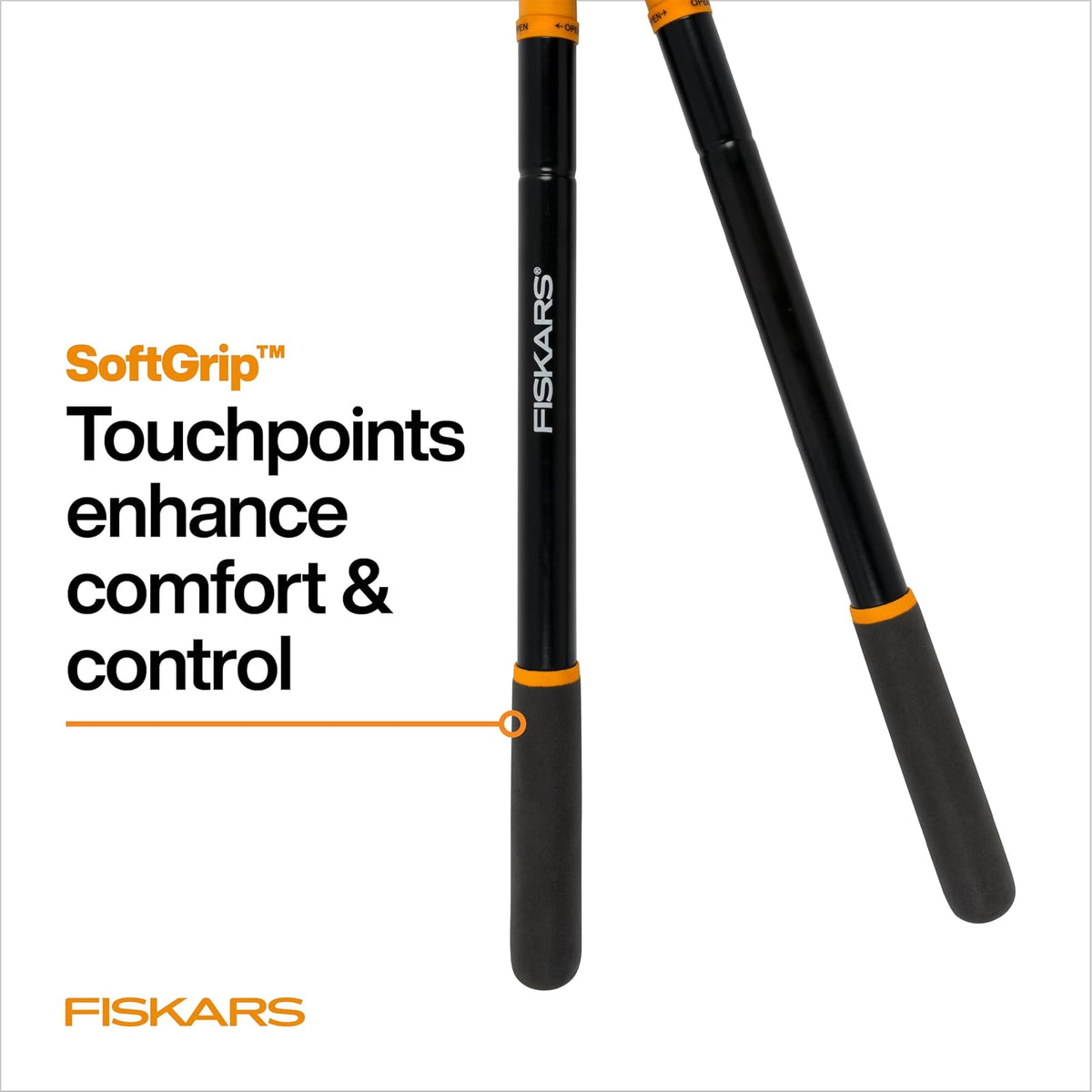Fiskars - Loppers para Recortar árboles, Resistente, con Mango Extensible (Rango de 24.5 a 37 Pulgadas), Cortador de Ramas de árbol de Hoja de Acero de derivación Afilada de hasta 1.5 Pulgadas de