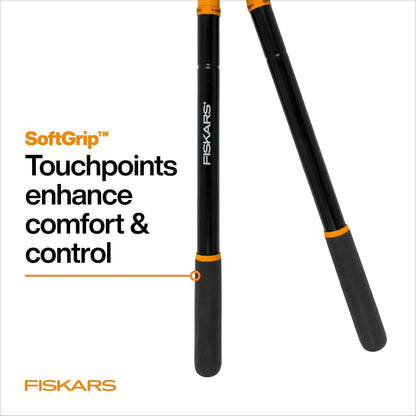 Fiskars - Loppers para Recortar árboles, Resistente, con Mango Extensible (Rango de 24.5 a 37 Pulgadas), Cortador de Ramas de árbol de Hoja de Acero de derivación Afilada de hasta 1.5 Pulgadas de