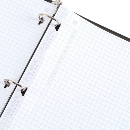 Five Star Loose Leaf Paper + Study App, 3 Pack, 3 Hole Punch Notebook Paper, Reinforced Graph Ruled Filler Paper, Fights Ink Bleed, 8-1/2" x 11", 80 Sheets per Pack (170027)
