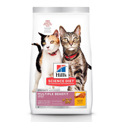 Croquetas Hill's Science Diet Multiple Benefit para gato adulto, hogares con varios gatos - 7 kg (Paquete de 1) - Gatos