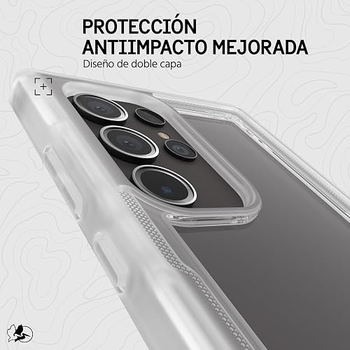 Pelican Voyager - Funda con Clip para cinturón para Samsung Galaxy S24 Ultra Compatible con Carga inalámbrica, con protección contra caídas de Grado Militar de 18 pies - Transparente