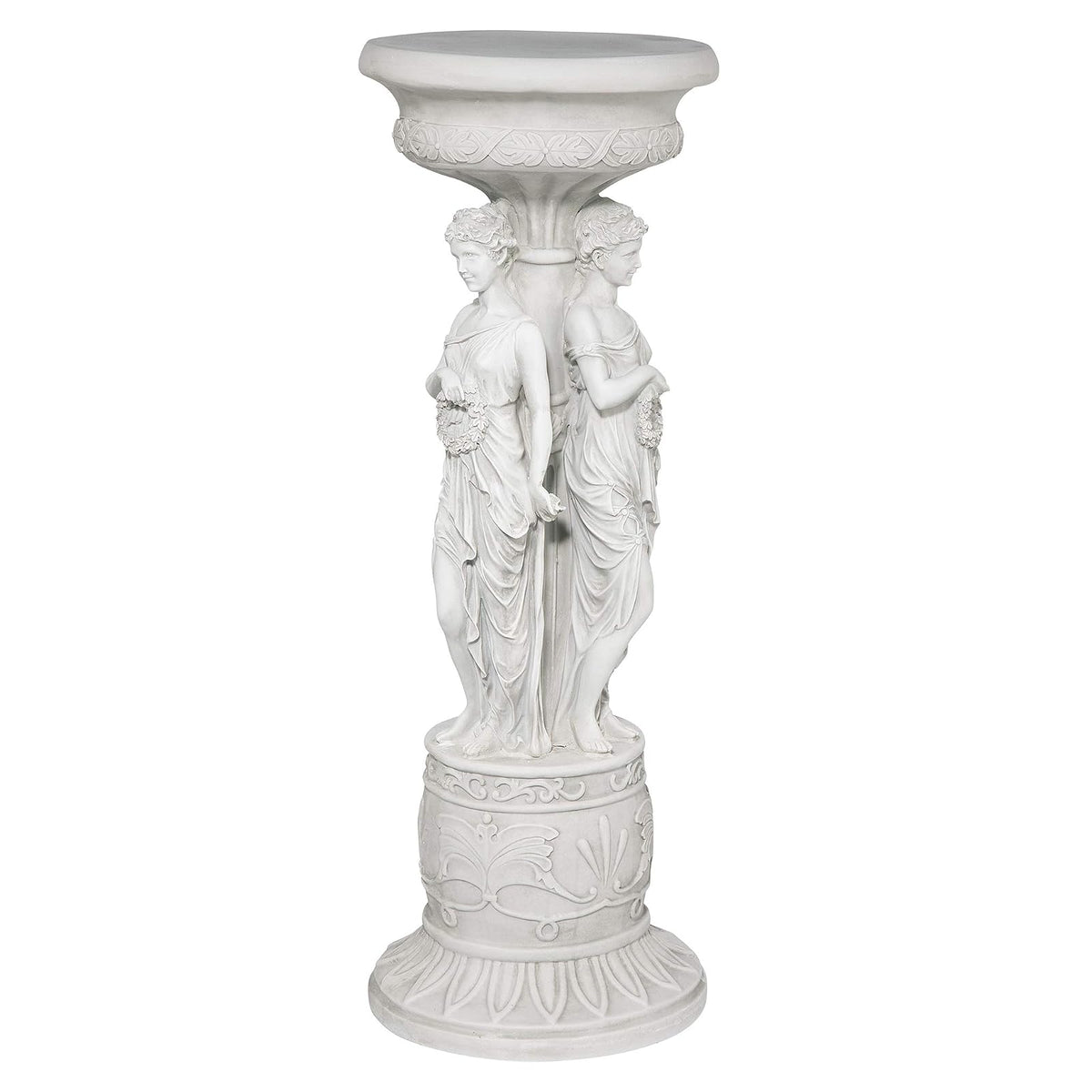 Design Toscano KY992 Chatsworth Manor - Soporte de Planta de Columna de Pedestal neoclásico, 28 Pulgadas, Piedra Antigua