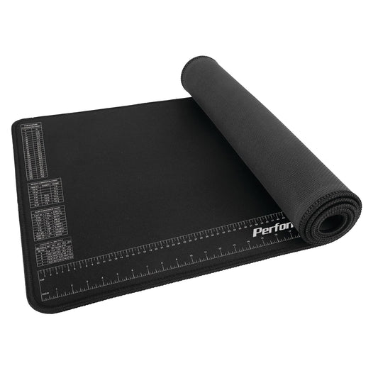 Performance Tool W88977 Estera de Neopreno con Regla y Tablas de Referencia, Resistente a Productos químicos, 16 Pulgadas x 35.75 Pulgadas, Protege la Superficie de Trabajo de solventes y aceites