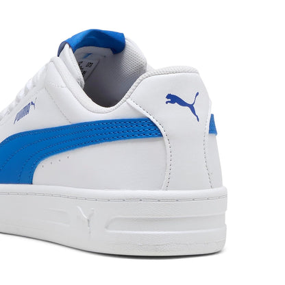 PUMA, Tenis Casuales Court Classic Clean Jr, Unisex, Blanco con Verde, Talla 22