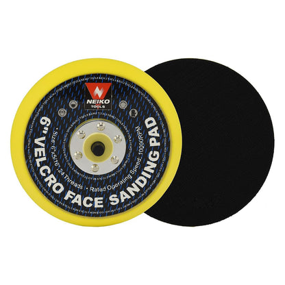 Neiko Discos de Lijado 6 pulgadas 30263A | Eje 5/16 pulgadas, 24 hilos, 10.000 rpm, almohadillas orejas, almohadilla gancho y bucle