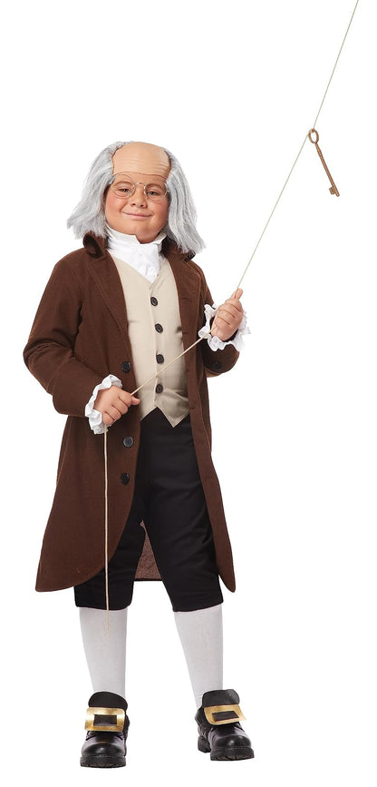 Boys Benjamin Franklin Costume Medium (8-10) - M