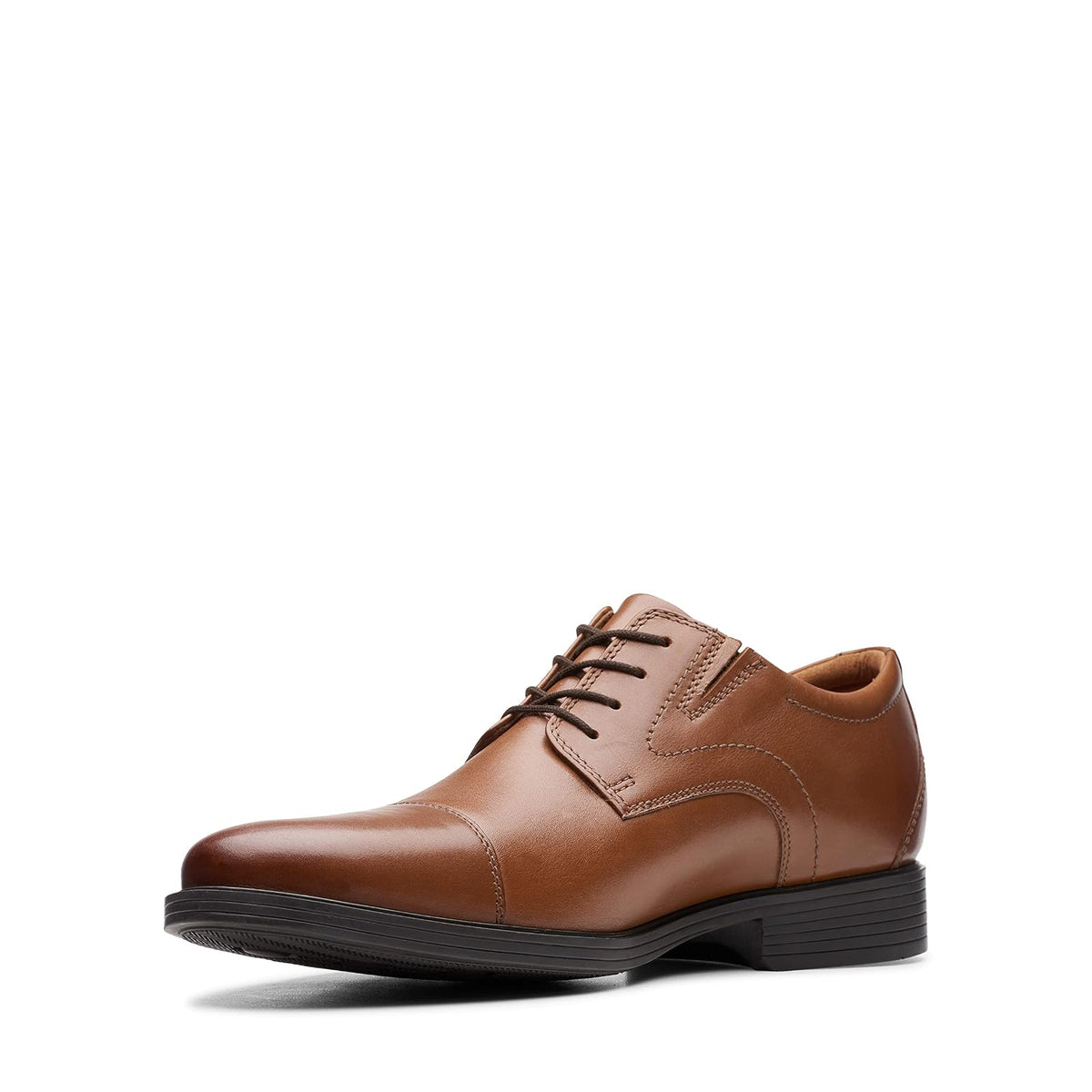 Clarks Gorra Whiddon Oxford para Hombre - 27.0 cm - Cuero Bronceado Oscuro