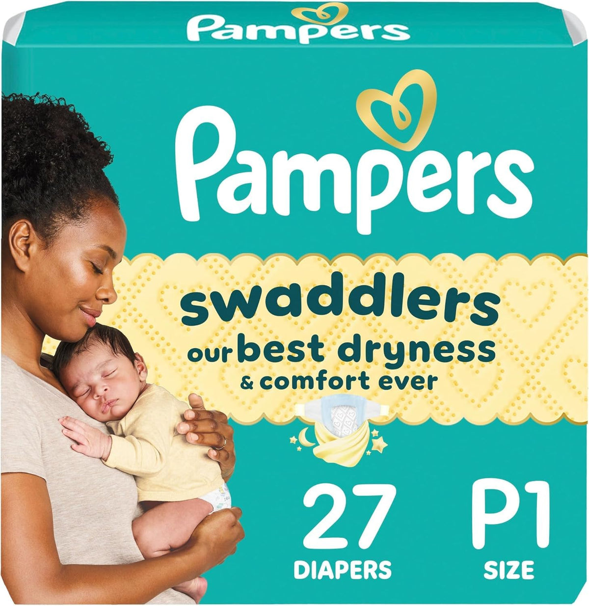 PAMPERS Swaddlers Pañales Desechables Unisex Prematuro, 27 Uds, Bebé -4.5Kg