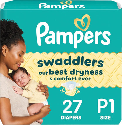 PAMPERS Swaddlers Pañales Desechables Unisex Prematuro, 27 Uds, Bebé -4.5Kg