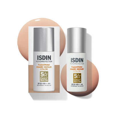 ISDIN FotoUltra Age Repair Fusion Color + Fotoprotector Water SPF 50, Kit Facial - Age Repair Fusion
