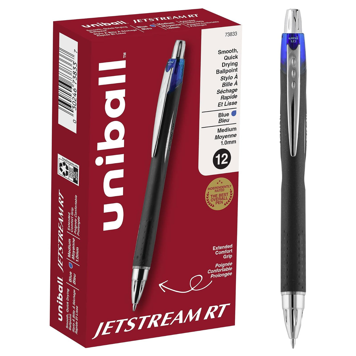 DYMO Jetstream RT Recambio para Bolígrafo, Negro o Azul - Bold Point (12-Count) - Azul - 12 Unidad (Paquete de 1)