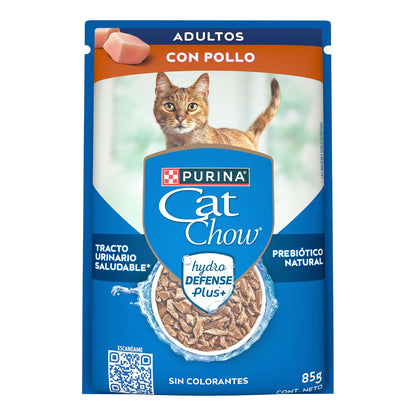 Purina Cat Chow Adulto Todos los Tamaños Sabor Pollo 24pack de 85g