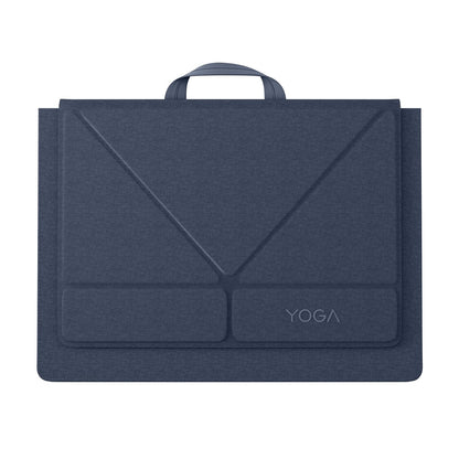 Lenovo Yoga - Funda para portátiles con visualización de 14 Pulgadas, Organizador de múltiples Compartimentos con Soporte Convertible, Funda Protectora Ligera de poliéster y Microfibra, Azul cósmico