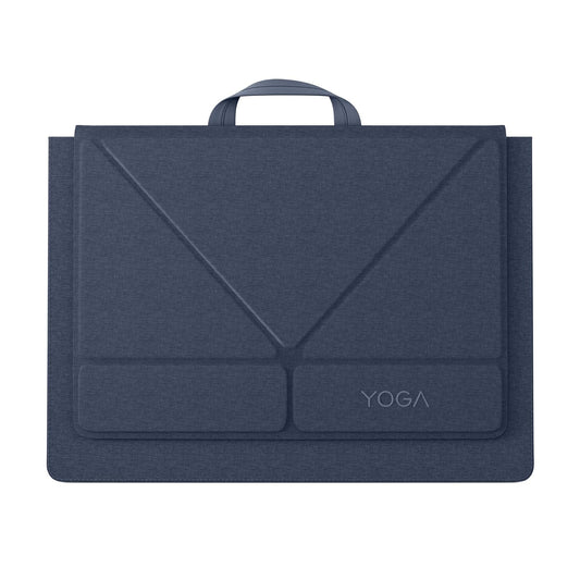 Lenovo Yoga - Funda para portátiles con visualización de 14 Pulgadas, Organizador de múltiples Compartimentos con Soporte Convertible, Funda Protectora Ligera de poliéster y Microfibra, Azul cósmico