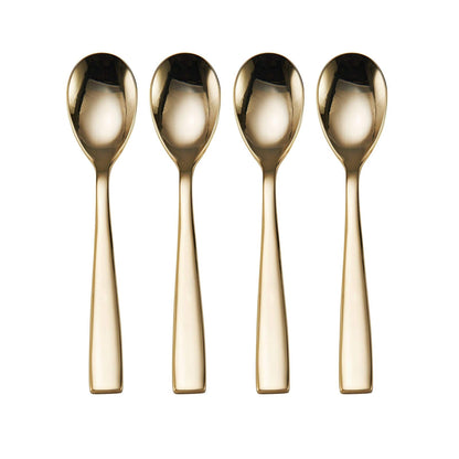 Mikasa Delano - Cubertería (20 piezas, acero inoxidable, chapado en oro)