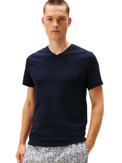 Tommy Hilfiger - Camisetas Interiores para Hombre, Paquete de 3 Camisetas clásicas de algodón con Cuello en V