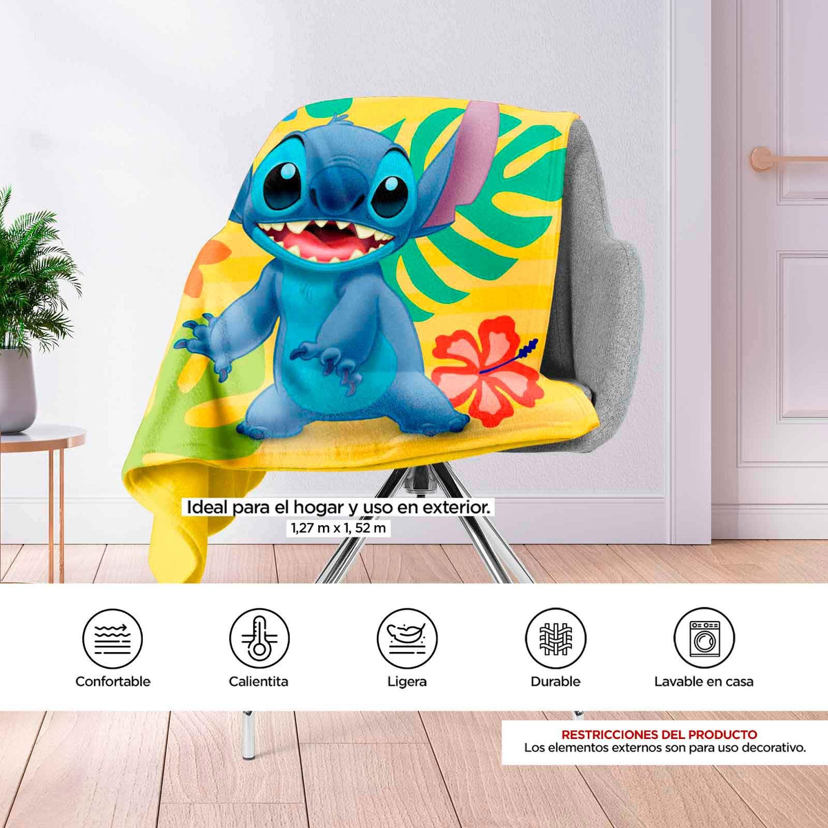 Cobertor Frazada Stitch Sonrisa