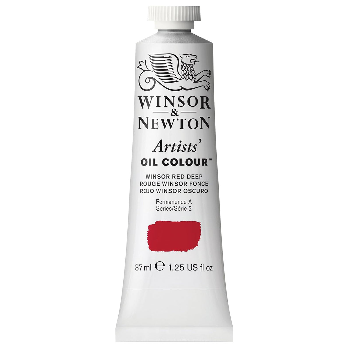 Winsor & Newton Artists' Oil Colour Pintura al Óleo Profesional, 37 ml - Tubo de 1.2 onzas - Rojo (Winsor Red Deep)