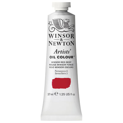 Winsor & Newton Artists' Oil Colour Pintura al Óleo Profesional, 37 ml - Tubo de 1.2 onzas - Rojo (Winsor Red Deep)
