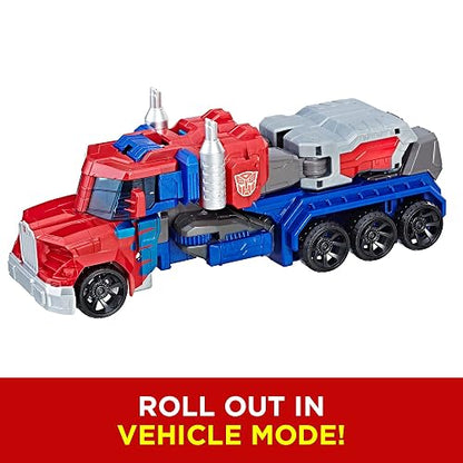 Transformers - Figura de acción Toys Heroic Optimus Prime, figura atemporal a gran escala, que se convierte en un camión de juguete, juguetes para niños de 6 años o más, 11 pulgadas (exclusiva de )