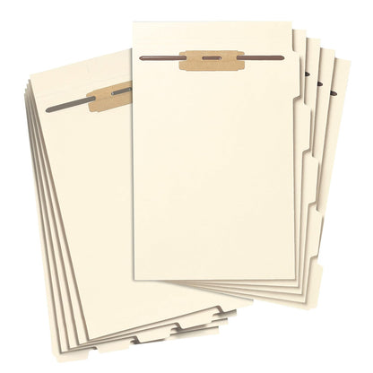 Smead Divisor apilable con sujetador, pestaña inferior de corte de 1/5, tamaño legal, manila, 50 por caja (35650)
