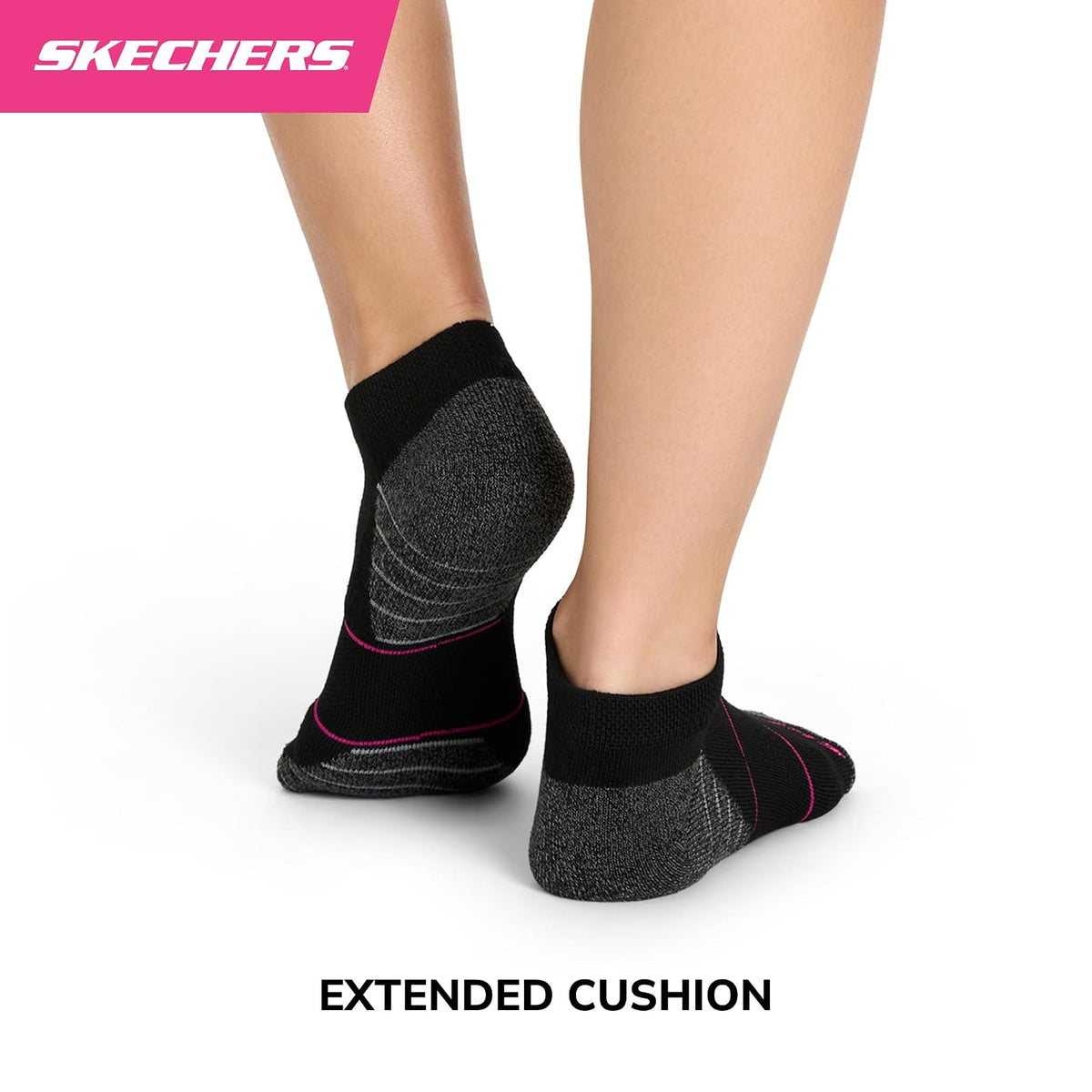 Skechers 8-pack Work Collection Low Cut Socks, Extended Cushion & Mesh Ventilation Calcetines Mujer
