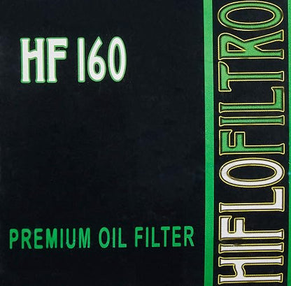 Hiflofiltro HF160 Filtro de Aceite Estándar de Alta Calidad para Motocicletas, Negro, Individual