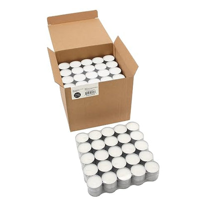 Stonebriar dtl-100 – 8 larga quema velas – 8 horas – blanco – sin perfume – 100 unidades, Blanco, 200 Pack (6-7 Hour), 1, 100