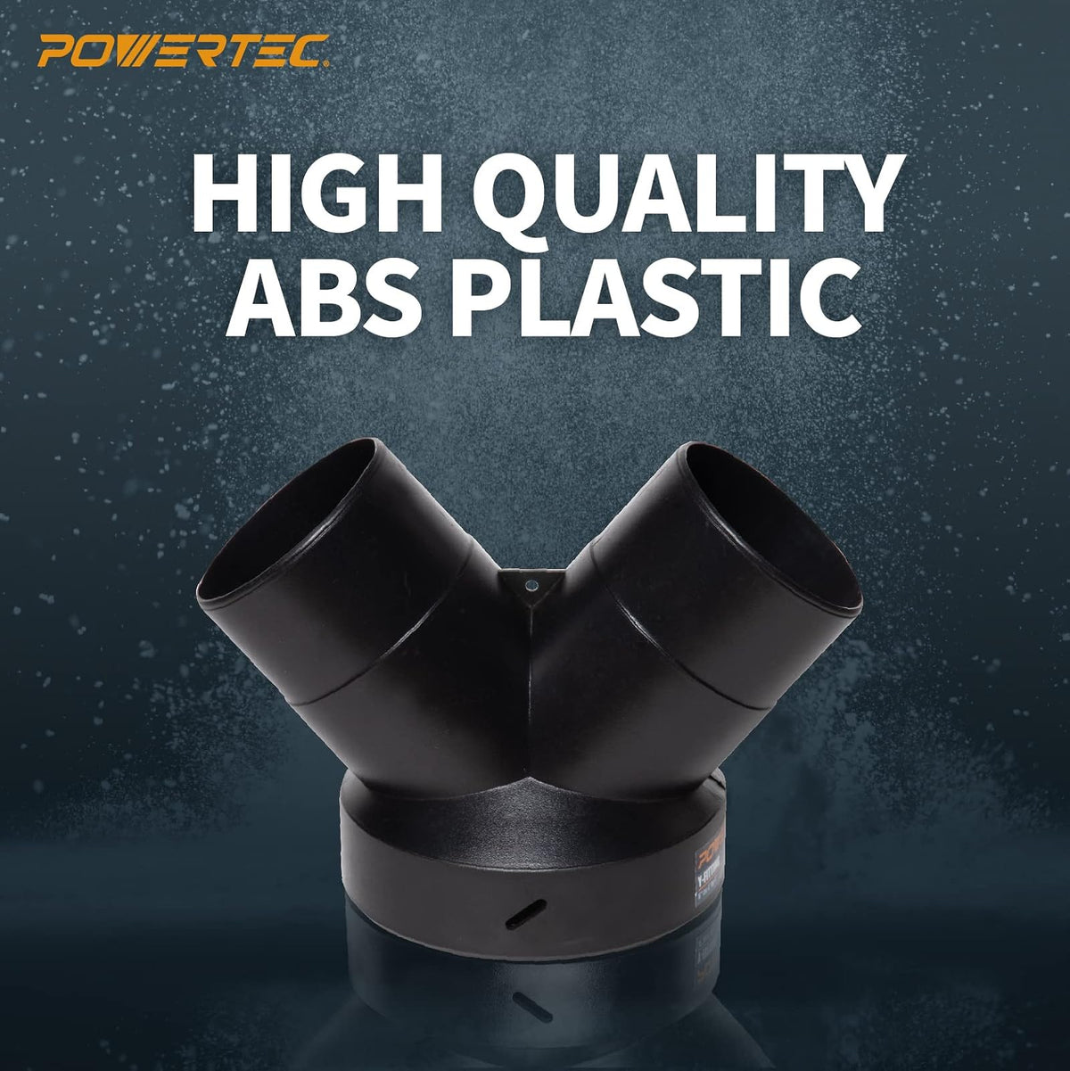 POWERTEC 70189 - Colector de polvo en Y | Reductor de manguera de 6 a 4 pulgadas para sistema de recogida de polvo para carpintería