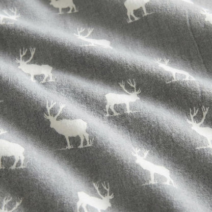 Eddie Bauer Juego de sábanas de Franela Elk Grove, Cabaña, Gris, King, 1