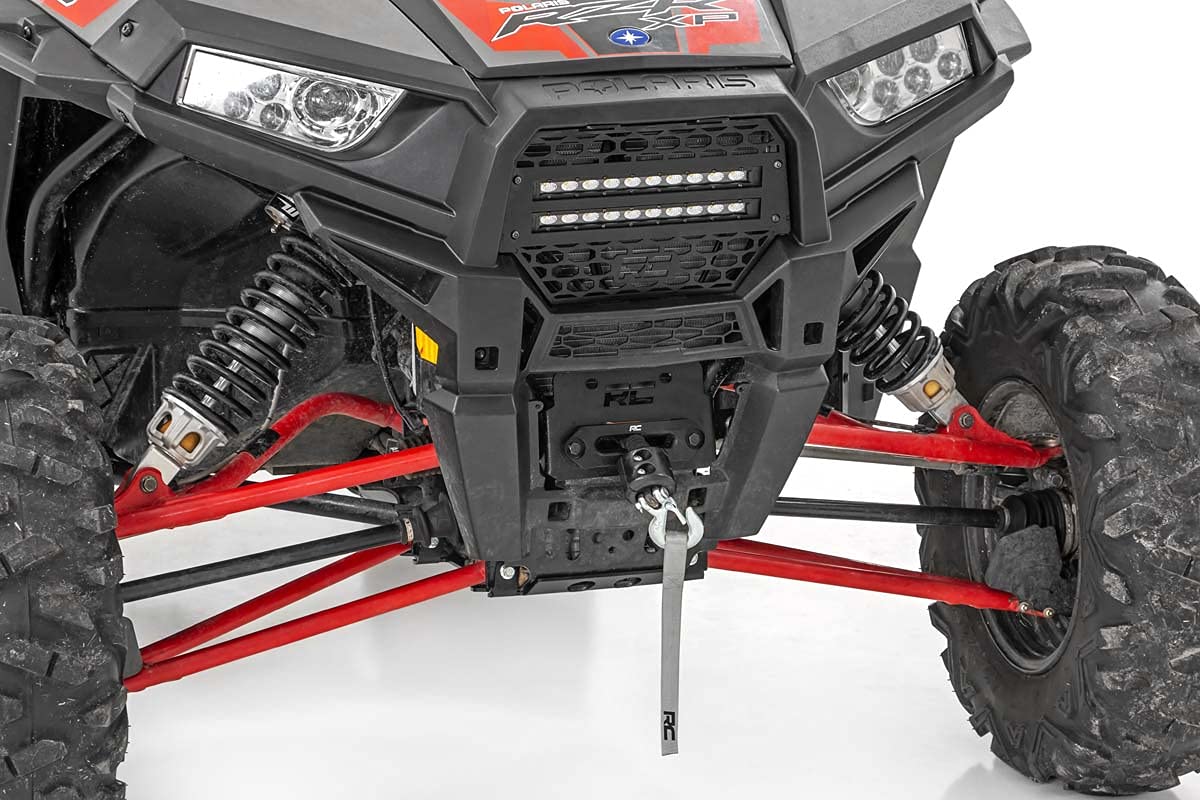 Rough Country Placa de Montaje de cabrestante para Polaris RZR XP 1000-93042 2014-2022, Color Negro