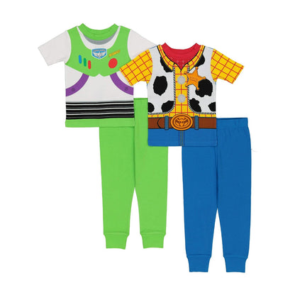 Disney 4-Piece Snug-fit Cotton Pajamas Set Juego de pijamaNiños