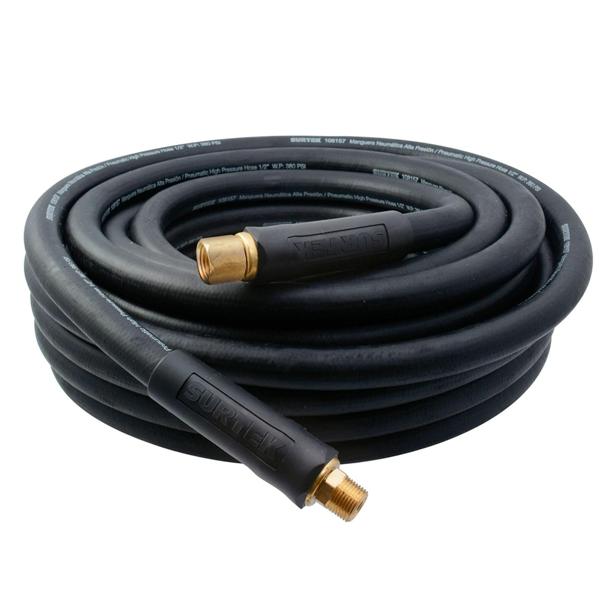Surtek 108156 Manguera de PVC reforzadas para aire de alta presión 1/2" x 10 m