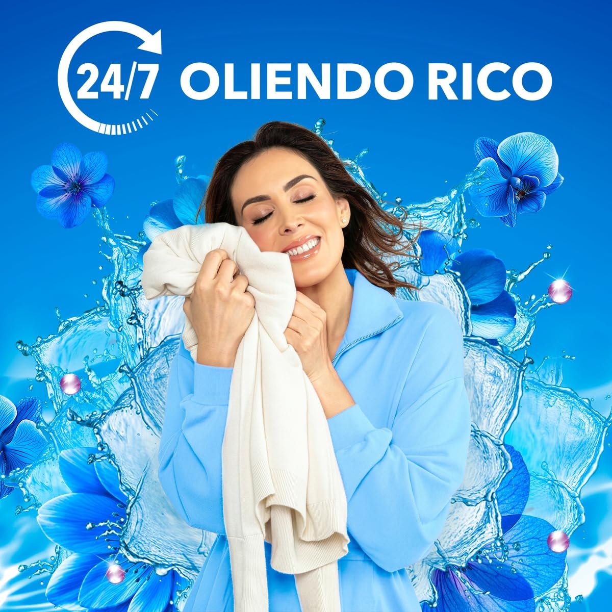 Downy Intense Fresh Suavizante de Ropa, Aroma con Notas Frescas, 24/7 Oliendo Rico, 4.8L, Perfume Fresco que Rinde el Doble