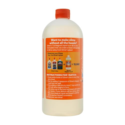 Elmer’s Glue Slime Magical Liquid Activator Solution, 1 Quart, Great for Making Slime