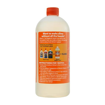 Elmer’s Glue Slime Magical Liquid Activator Solution, 1 Quart, Great for Making Slime