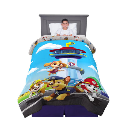 Franco Kids Bedding Edredón Reversible de Microfibra súper Suave, tamaño Individual/matrimonial, Patrulla Canina