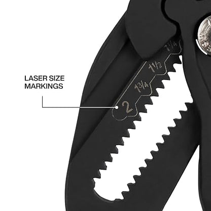 Klein Tools D53110 Llave de alicates compacta, ajustable de alto apalancamiento con mordazas suaves, 10 pulgadas