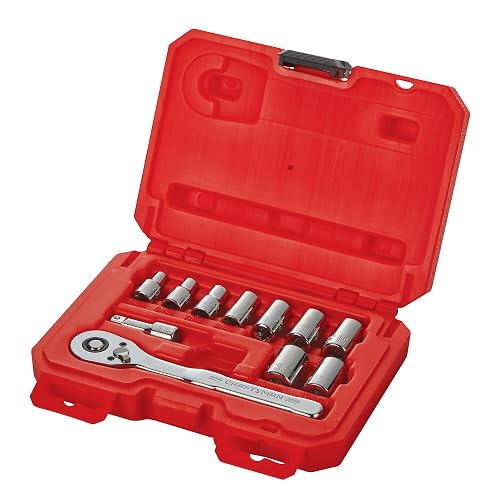 CRAFTSMAN Juego de herramientas para mecánicos, milimétrica, con entrada de 1/4 de pulgada 11 piezas (CMMT34871)